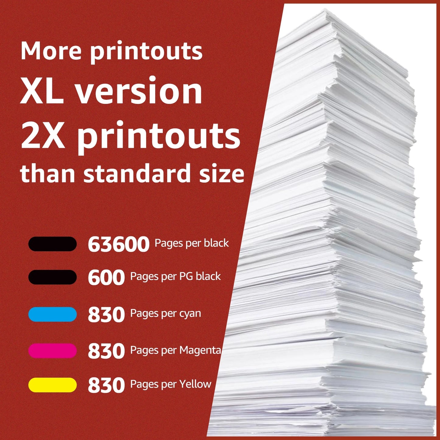 280XXL Ink Cartridge Replacement for Canon PGI-280XXL PGI 280 XXL Compatible with PIXMA TR7520 TR8520 TS6120 TS6220 TS8120 TS8220 TS9120 TS9520 TS9521C Printer (4 PGBK)
