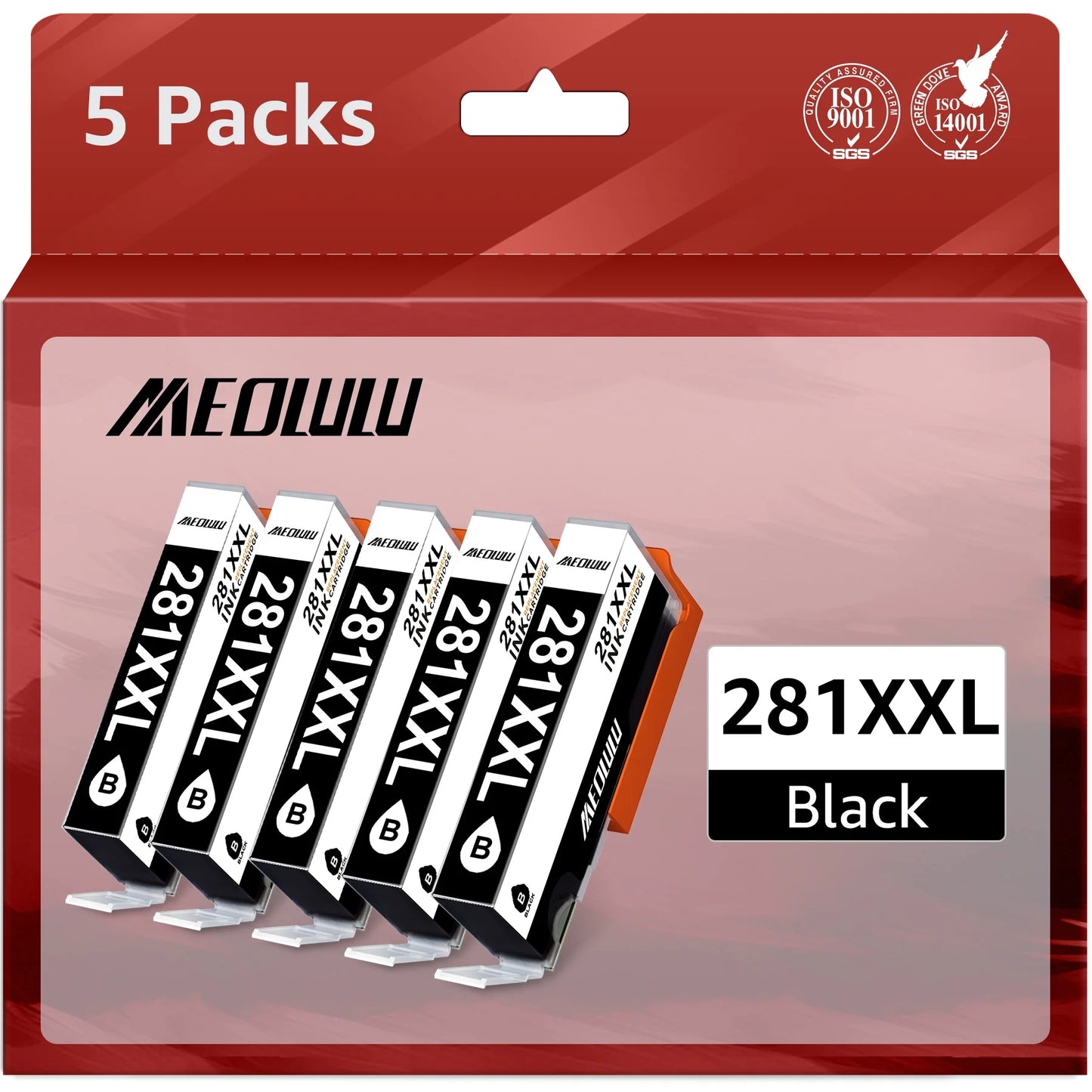 280XXL Ink Cartridge Replacement for Canon PGI-280XXL PGI 280 XXL Compatible with PIXMA TR7520 TR8520 TS6120 TS6220 TS8120 TS8220 TS9120 TS9520 TS9521C Printer (5 PGBK)