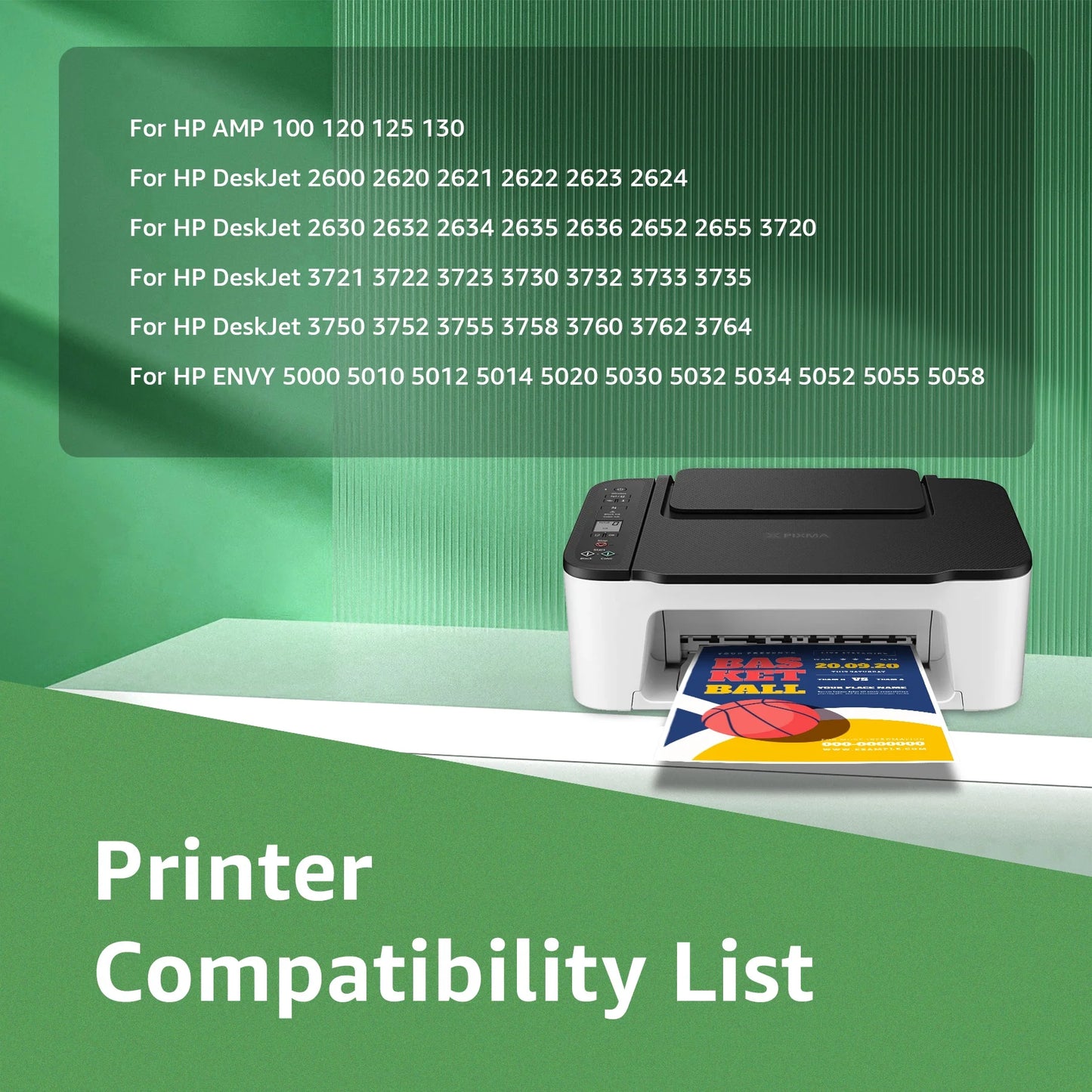 Ink 65XL Replacement for HP 65 Ink Cartridge Black for Envy 5055 DeskJet 3772 3755 3722 3752 3700 2600 Envy 5000 5070 5052 5014 Printer Ink (1 Pack)