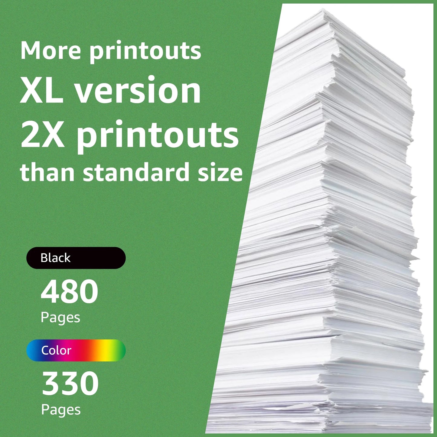 Ink 65XL Replacement for HP 65 Ink Cartridge Black for Envy 5055 DeskJet 3772 3755 3722 3752 3700 2600 Envy 5000 5070 5052 5014 Printer Ink (1 Pack)