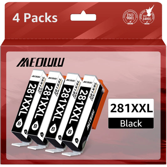 280XXL Ink Cartridge Replacement for Canon PGI-280XXL PGI 280 XXL Compatible with PIXMA TR7520 TR8520 TS6120 TS6220 TS8120 TS8220 TS9120 TS9520 TS9521C Printer (4 PGBK)