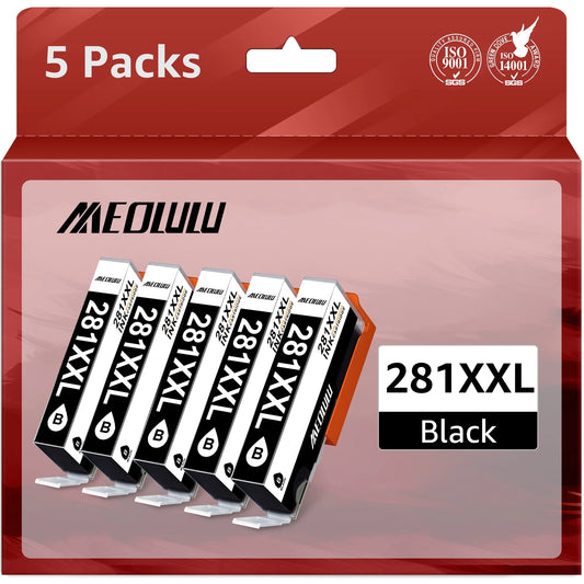 280XXL Ink Cartridge Replacement for Canon PGI-280XXL PGI 280 XXL Compatible with PIXMA TR7520 TR8520 TS6120 TS6220 TS8120 TS8220 TS9120 TS9520 TS9521C Printer (5 PGBK)