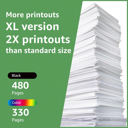Ink 65XL Replacement for HP 65 Ink Cartridge Black for Envy 5055 DeskJet 3772 3755 3722 3752 3700 2600 Envy 5000 5070 5052 5014 Printer Ink (1 Pack)